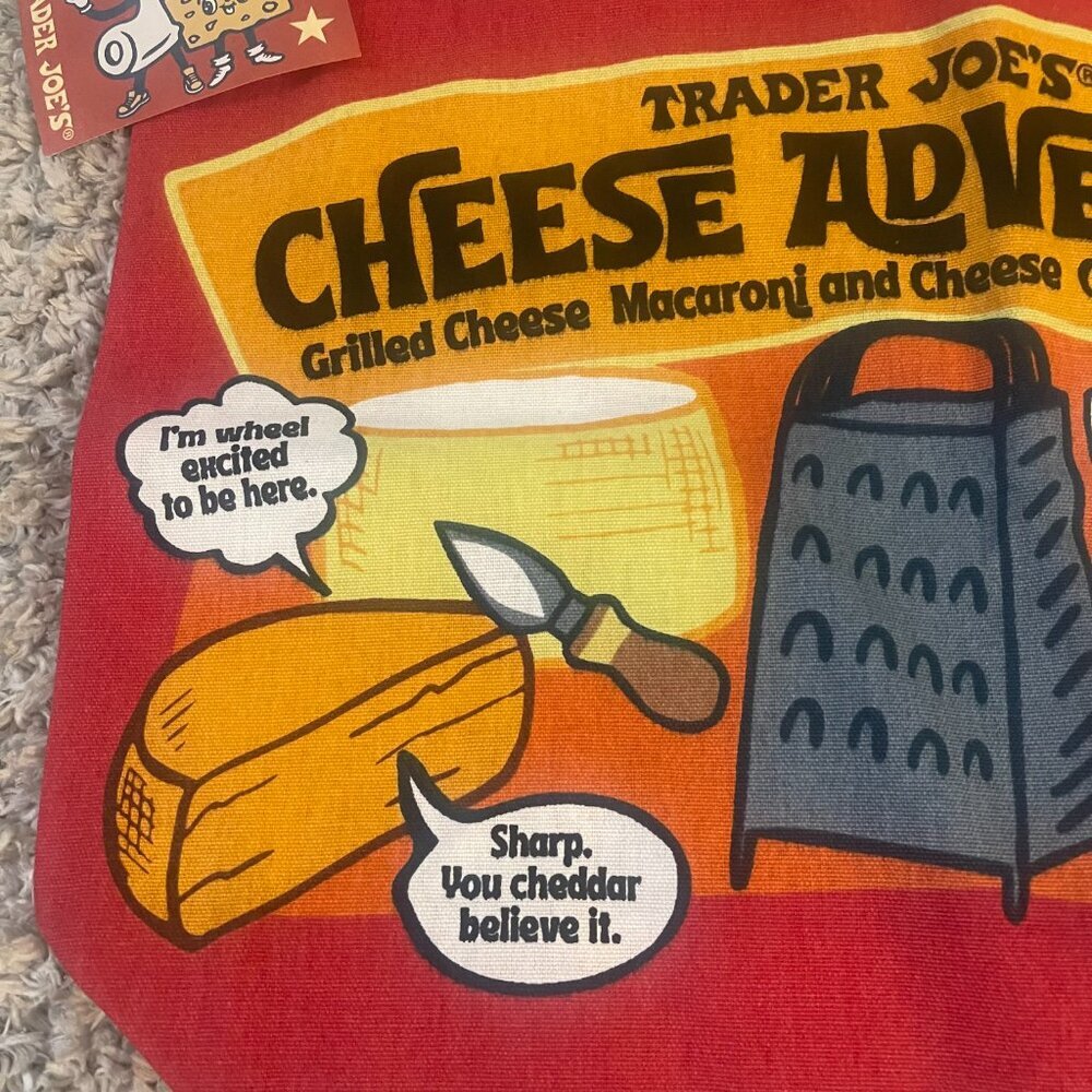 Trader Joe’s Cheese Adventures Canvas Tote NWT - Picture 2 of 5